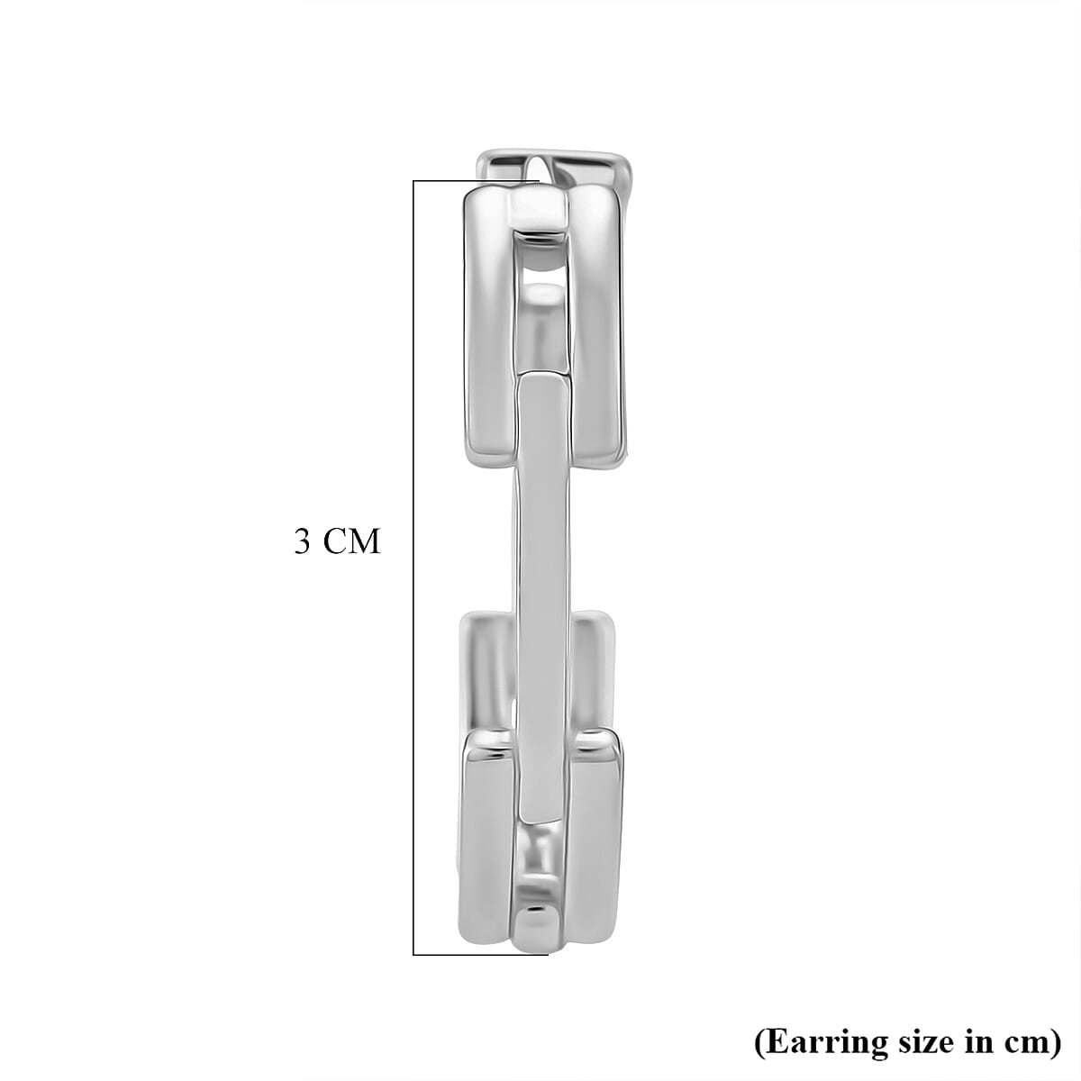 Designer Inspired Silver Plated Hoop Earring 8180453 5