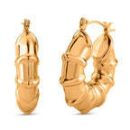Bamboo Hoop Earring with Clasp