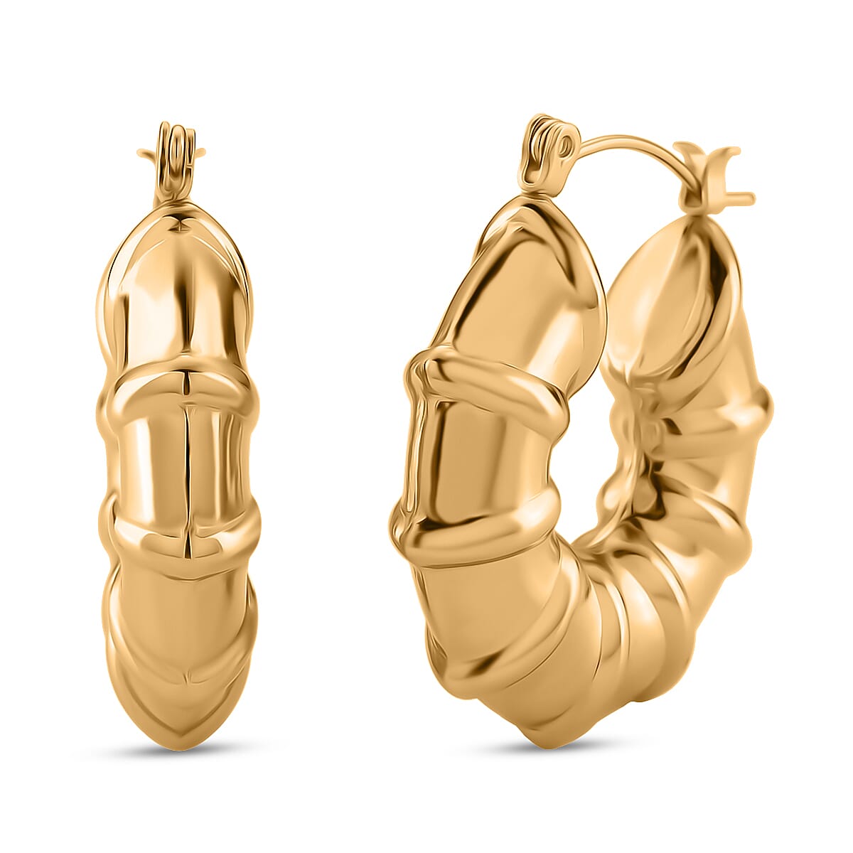 Bamboo Hoop Earring with Clasp 7998921 0