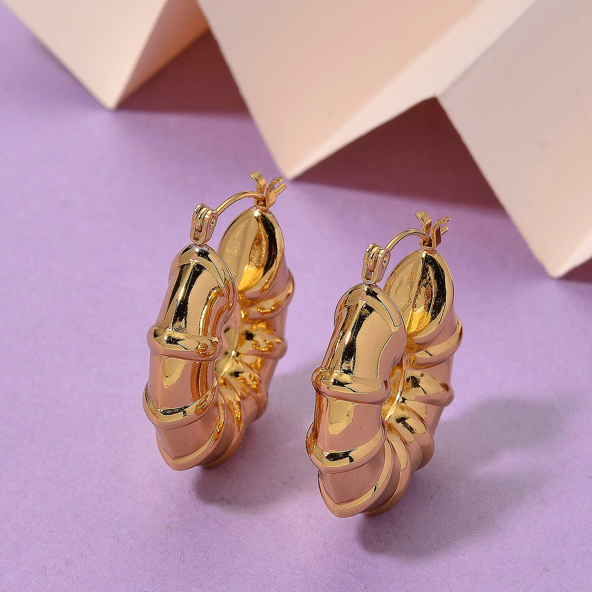 Bamboo Hoop Earring with Clasp 7998921 2
