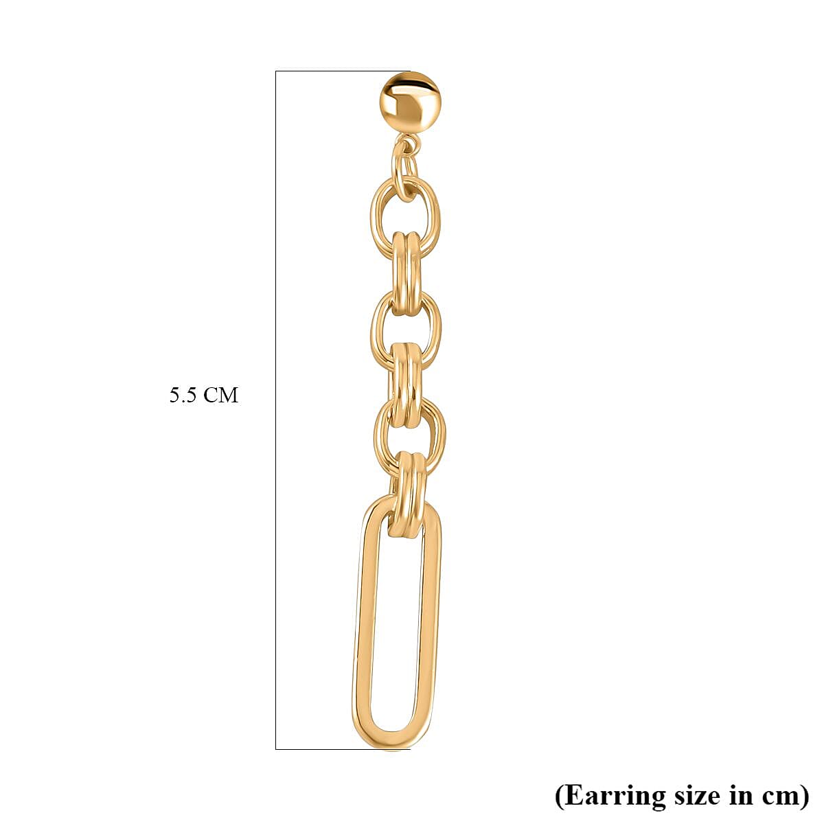 Paperclip Earrings in Yellow Gold Tone 7560924 5