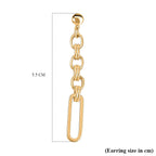Paperclip Earrings in Yellow Gold Tone