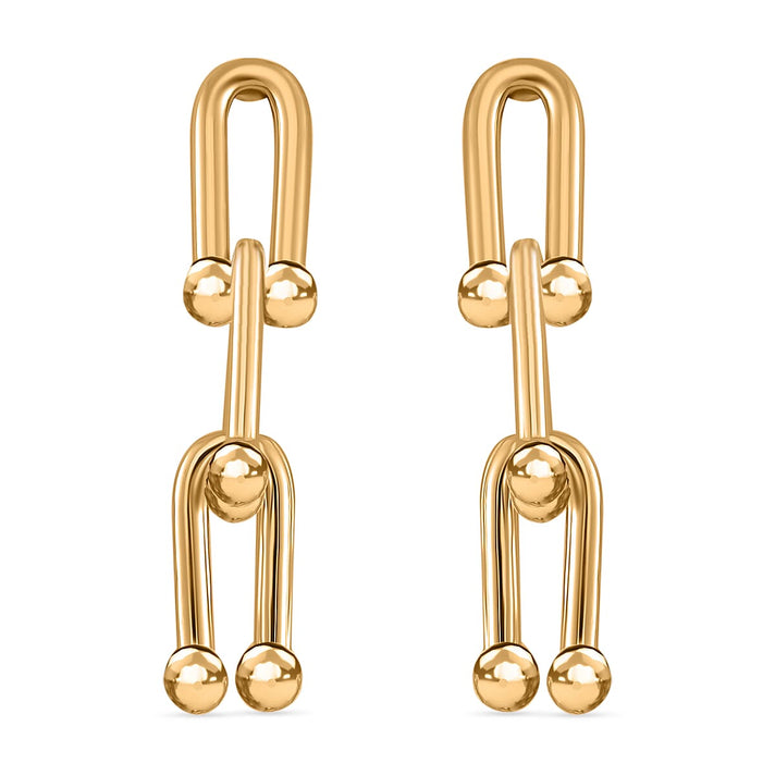 Designer Inspired- Industrial Earrings in Goldtone 7843105 1