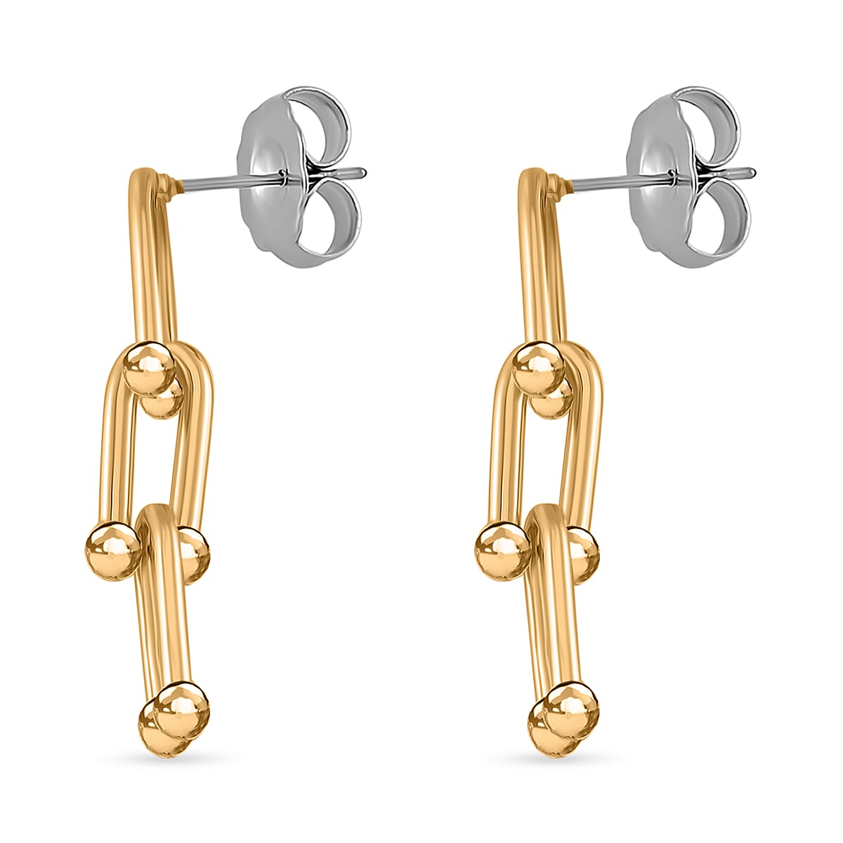 Designer Inspired- Industrial Earrings in Goldtone 7843105 4