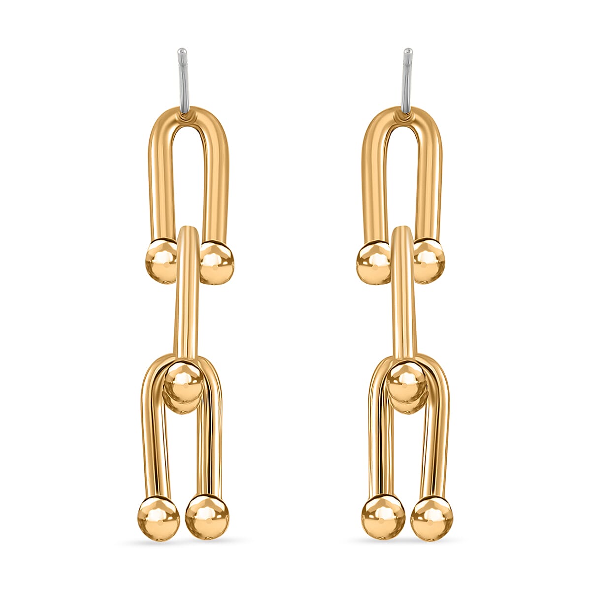 Designer Inspired- Industrial Earrings in Goldtone 7843105 5