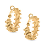 Designer Inspired - Stacker Hoop Earrings - Yellow