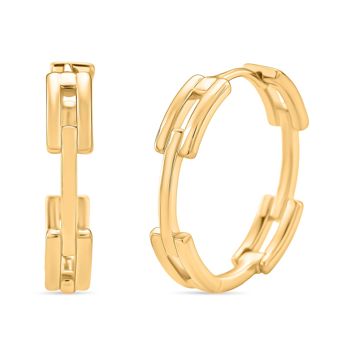 Yellow Gold Tone Hoop Earring 8180457 0