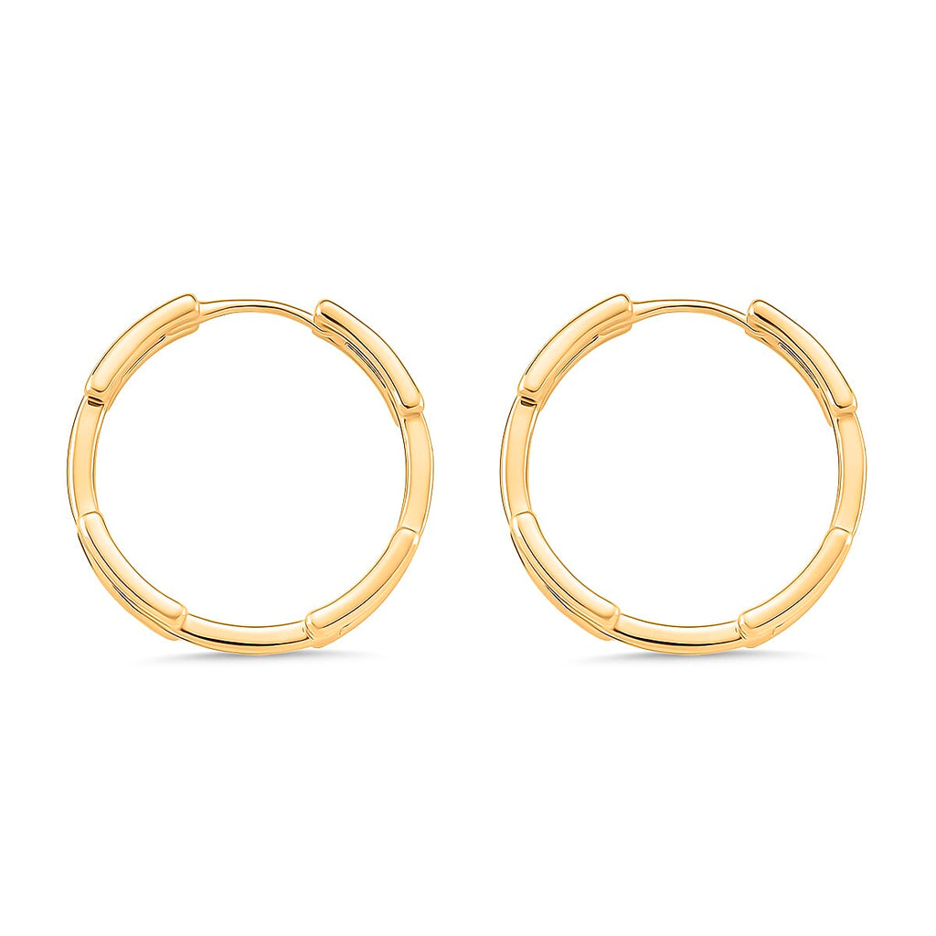 Yellow Gold Tone Hoop Earring
