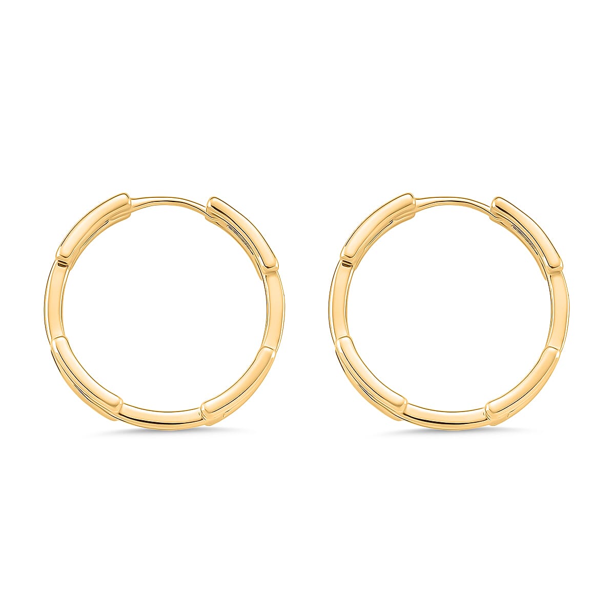 Yellow Gold Tone Hoop Earring 8180457 4