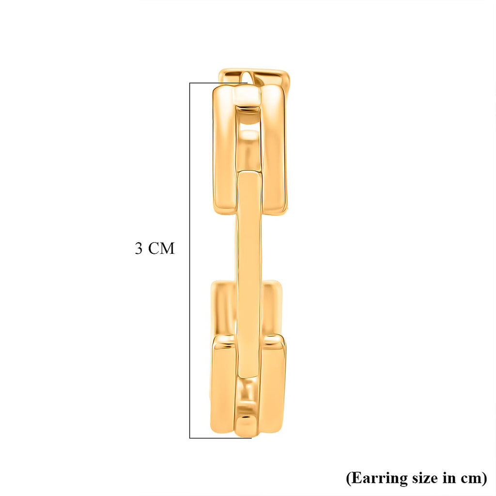 Yellow Gold Tone Hoop Earring