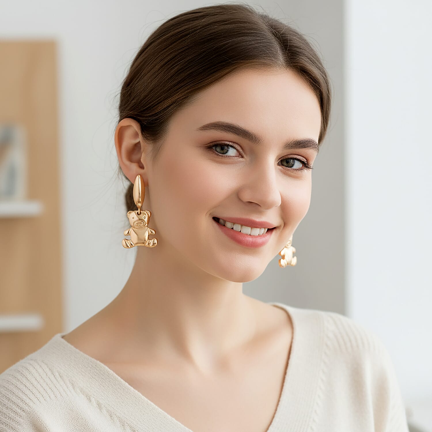 Designer Inspired- Teddy Bear Earring 8187523 2