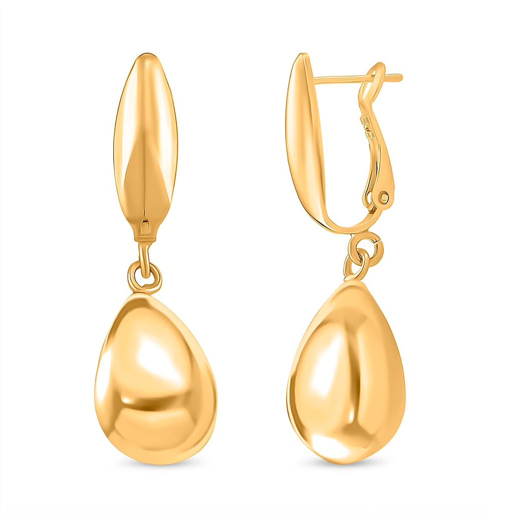 Earring with Clasp in Gold Tone