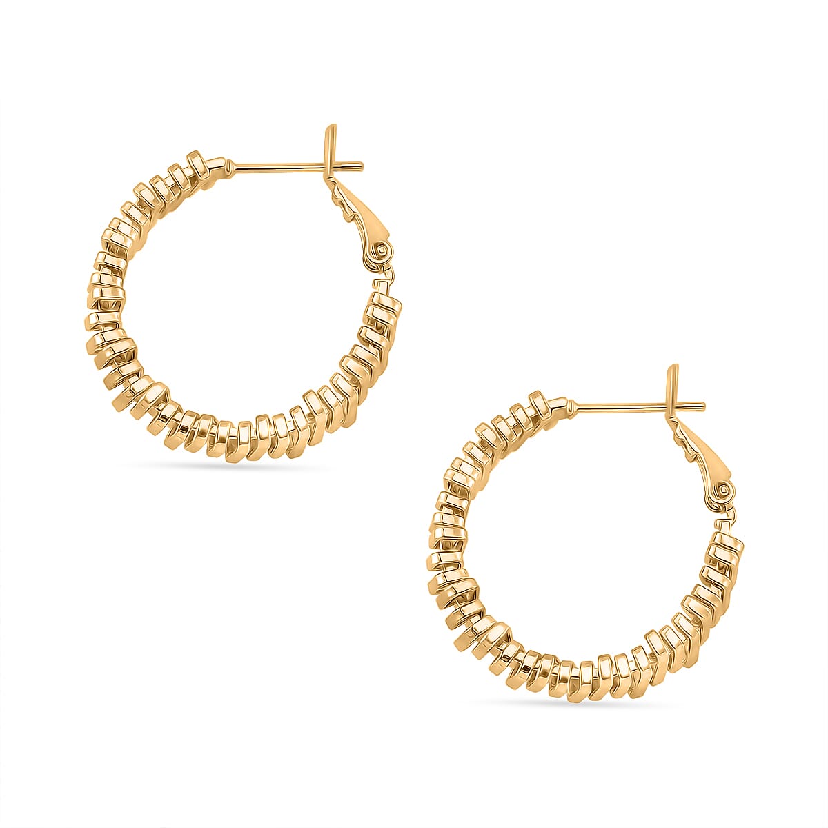 One Time Close Out - Designer Inspired Earring with Clasp in Gold Tone 8192374 4
