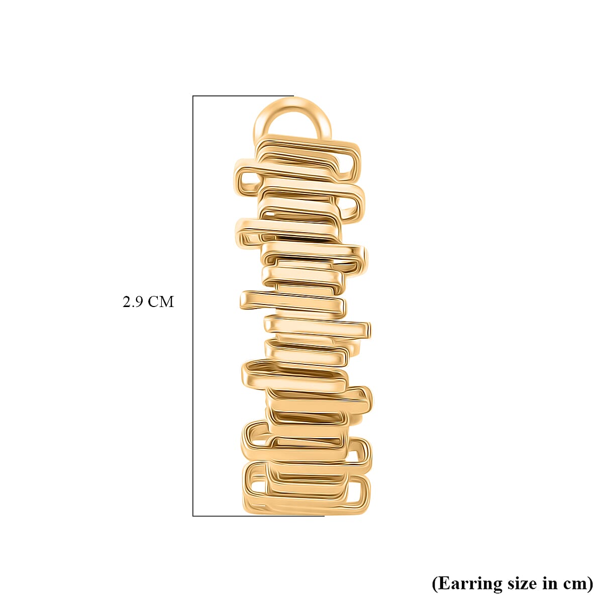 One Time Close Out - Designer Inspired Earring with Clasp in Gold Tone 8192374 6
