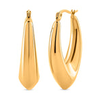 Earring with Clasp in Yellow Gold Plated