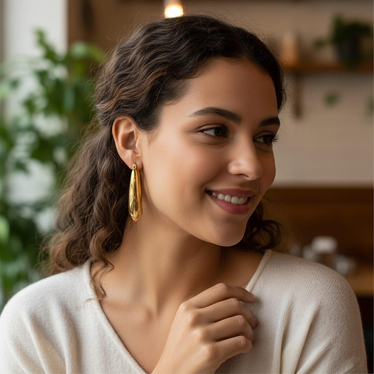 Earring with Clasp in Yellow Gold Plated 8205340 3