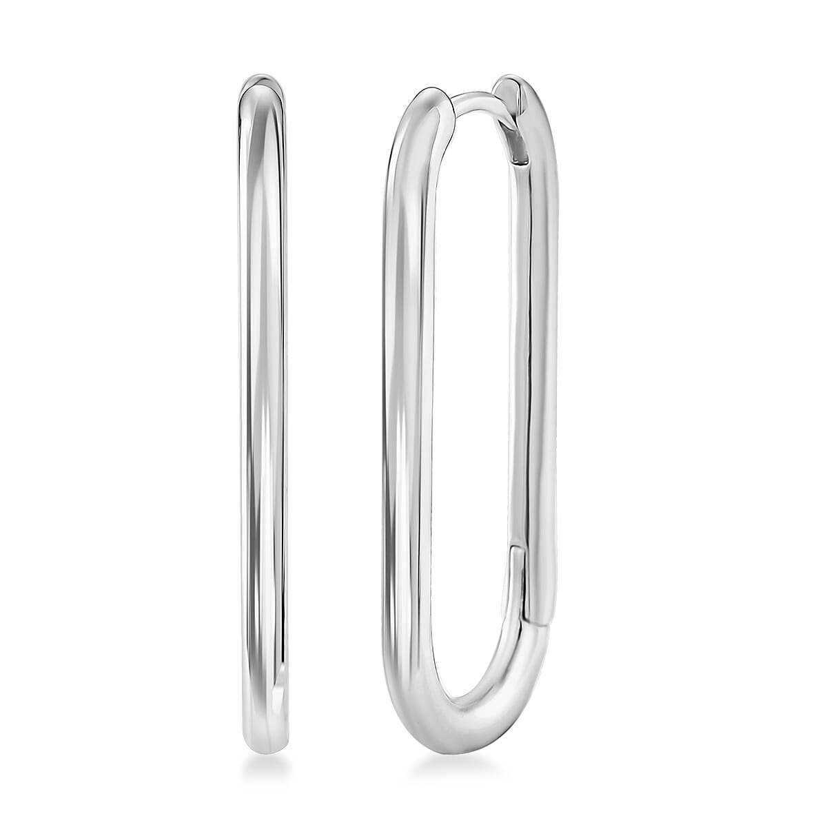 Earring with Hoop in Silver Colour Plated V32638180 0