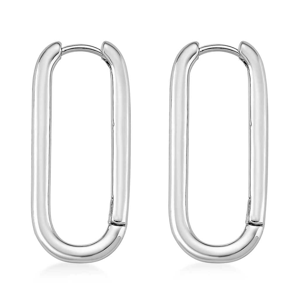 Earring with Hoop in Silver Colour Plated