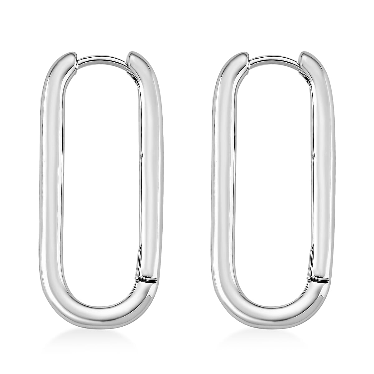 Earring with Hoop in Silver Colour Plated V32638180 4