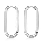 Earring with Hoop in Silver Colour Plated