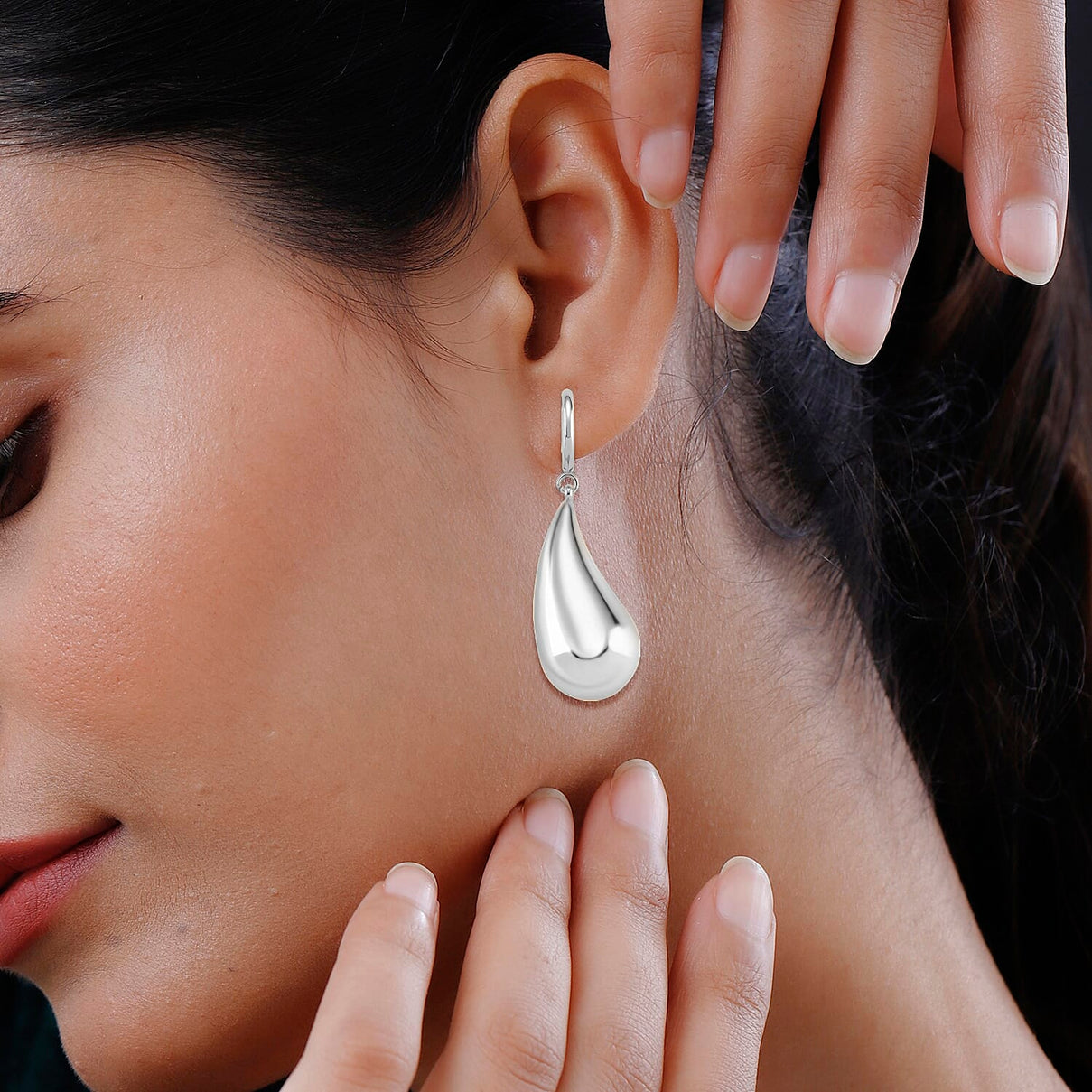 Designer Closeout Oversized Drip Earrings With Clasp 8183198 3
