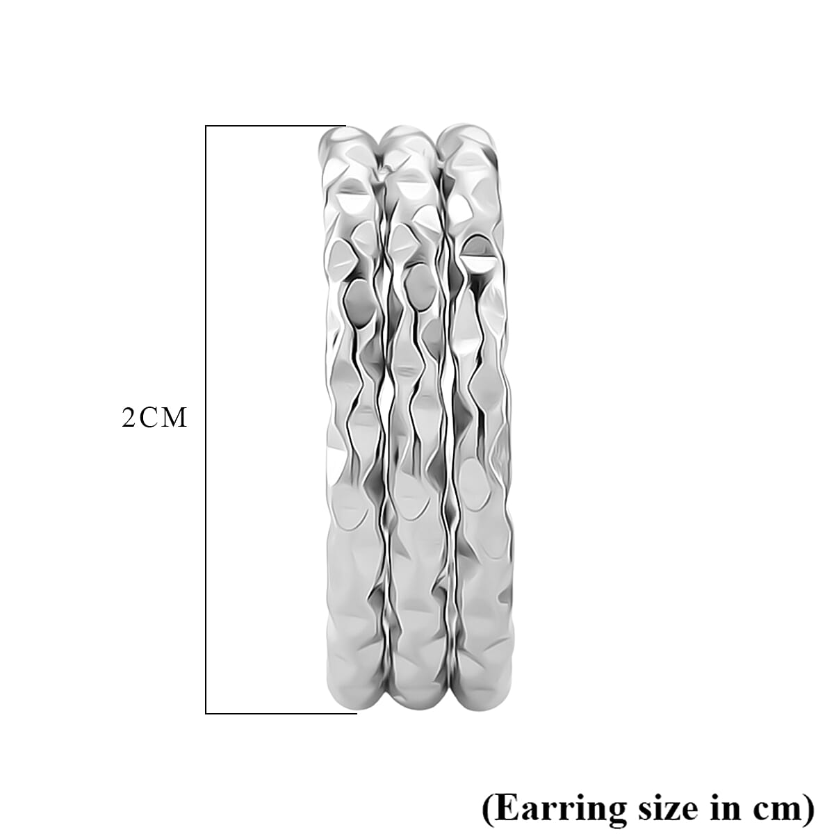 Earring with Push Back in Silver Colour Tone 8205331 5