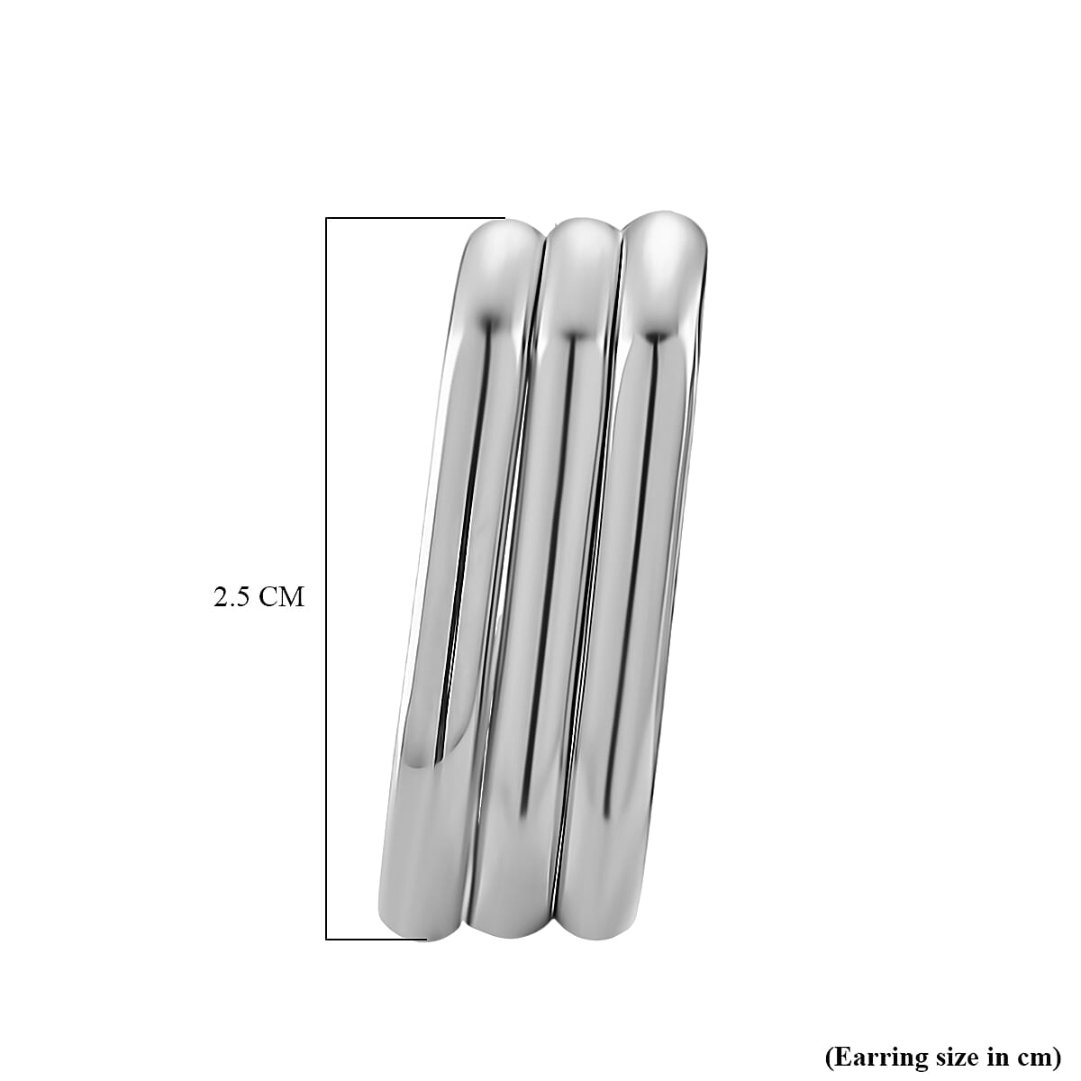 One Time Deal - Earrings with Push Back in Silver Tone 8205394 6