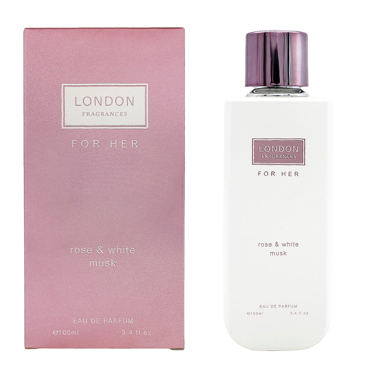 London Fragrances For Her - Rose and White Musk EDP (100ml) 7788321 0