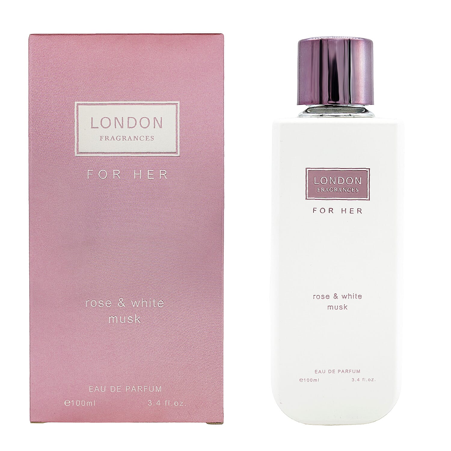 London Fragrances For Her - Rose and White Musk EDP (100ml) 7788321 0