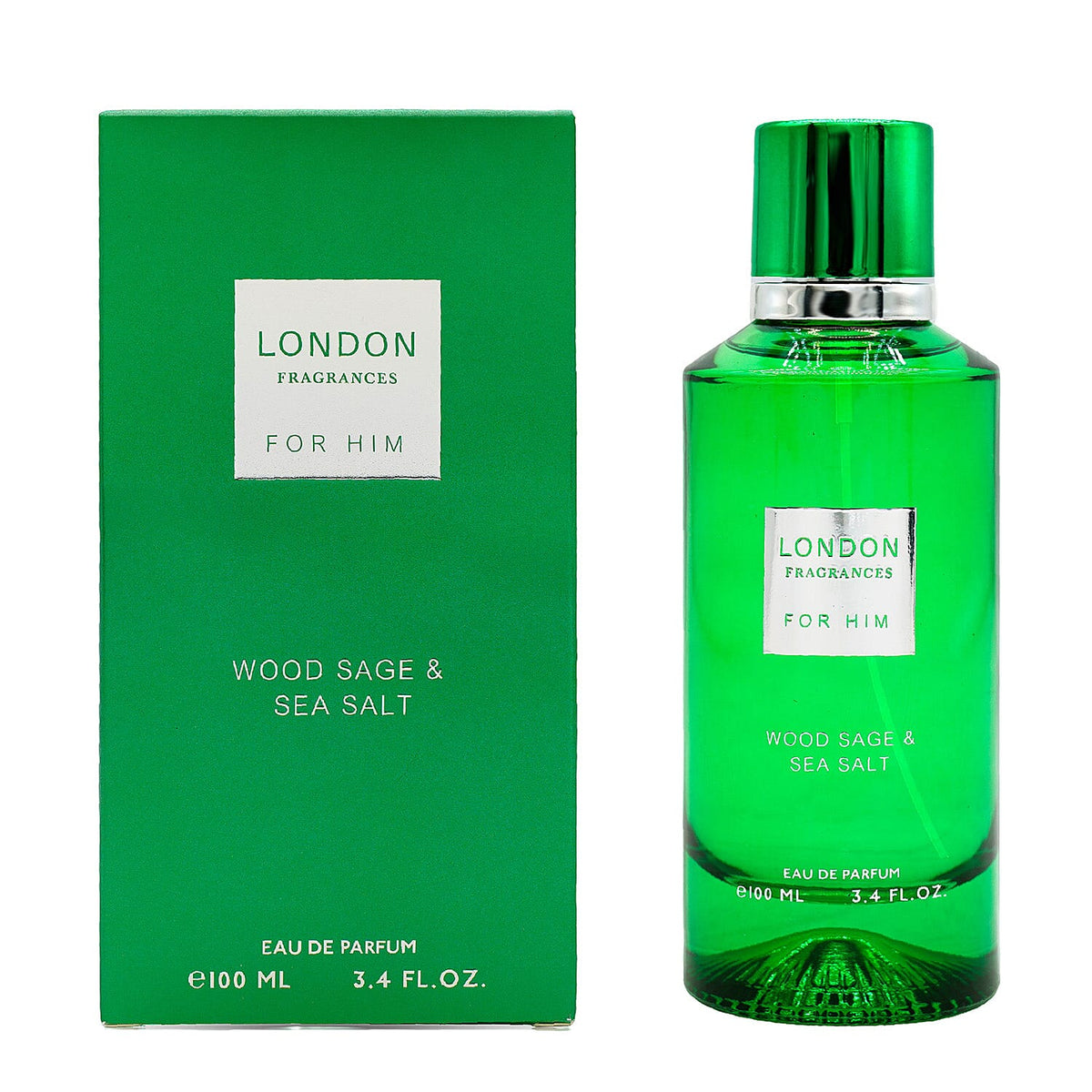 London Fragrances For Him - Wood Sage - Sea Salt (100ml) 7788311 0