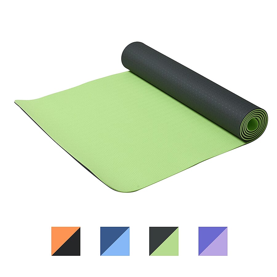 Soul Smart Eco-Friendly Non-Slip Fitness Yoga Mat with Carrying Strap - Blackish Green 6726499 0