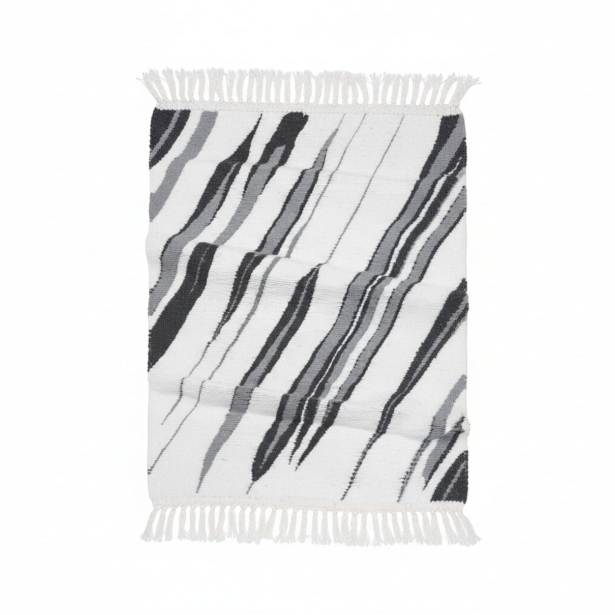 Eco-Friendly Turkish Floor Rug (Size 90x60cm) - Black &amp; White 8108507 0