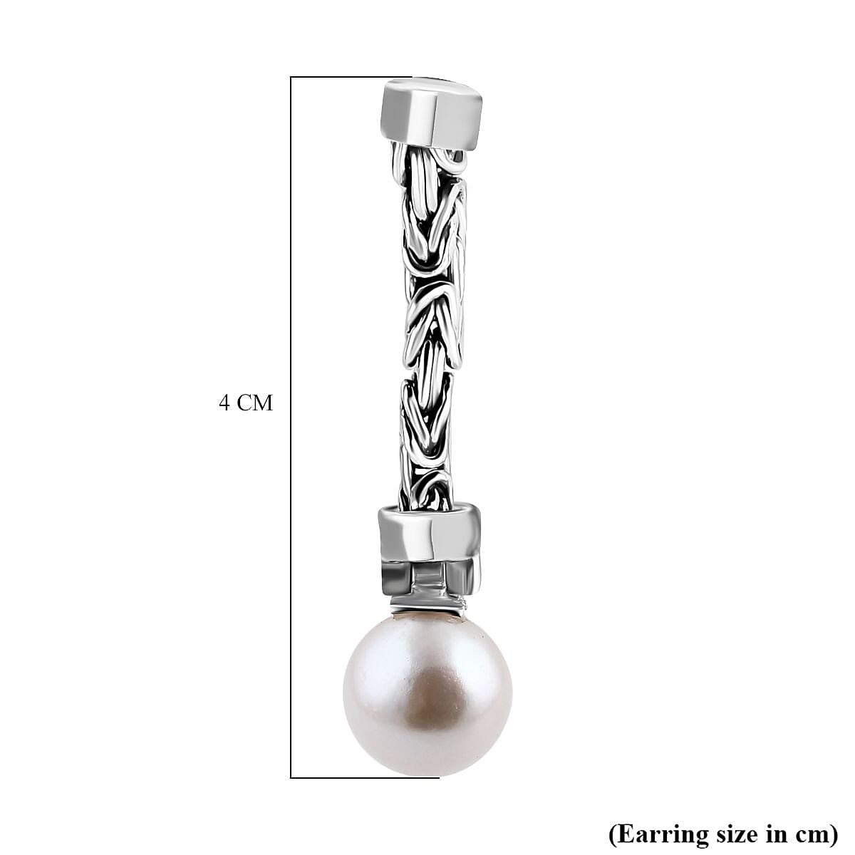 Royal Bali - Edison Pearl Borobudor Earrings With Push Back in Sterling Silver 16.08 Ct. 7968568 11