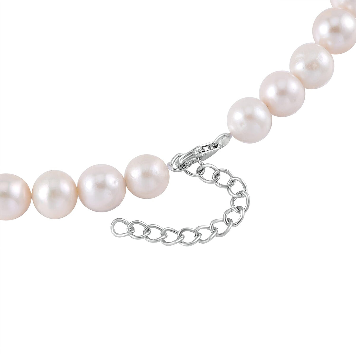 Lucy Q - Edison Pearl Necklace (Size - 20) in Rhodium Overlay Sterling Silver 97.84 Ct, Silver Wt. 7.85 Gms 7561590 3