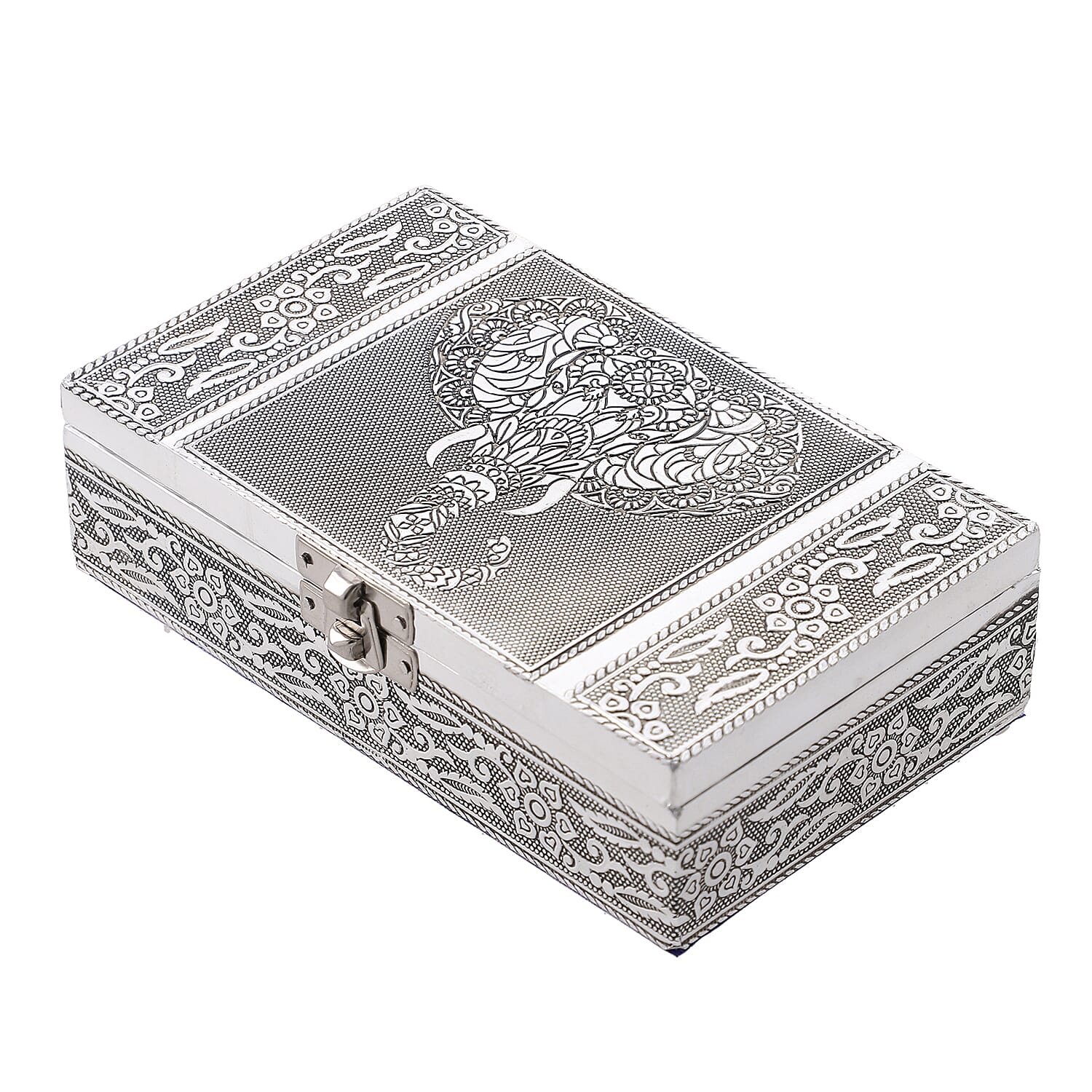 Set of 3 -  Handcrafted Eelephant Embossed Vintage Storage Box 7699849 4