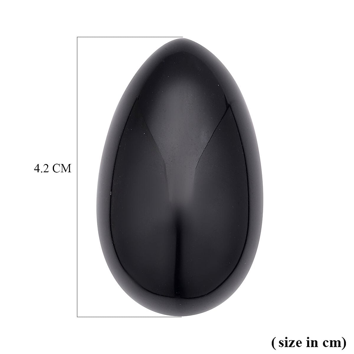 Egg Shape Black Obsidian Free Figurine (Size 4x3 Cm) 120-150 Ct. 7170326 3
