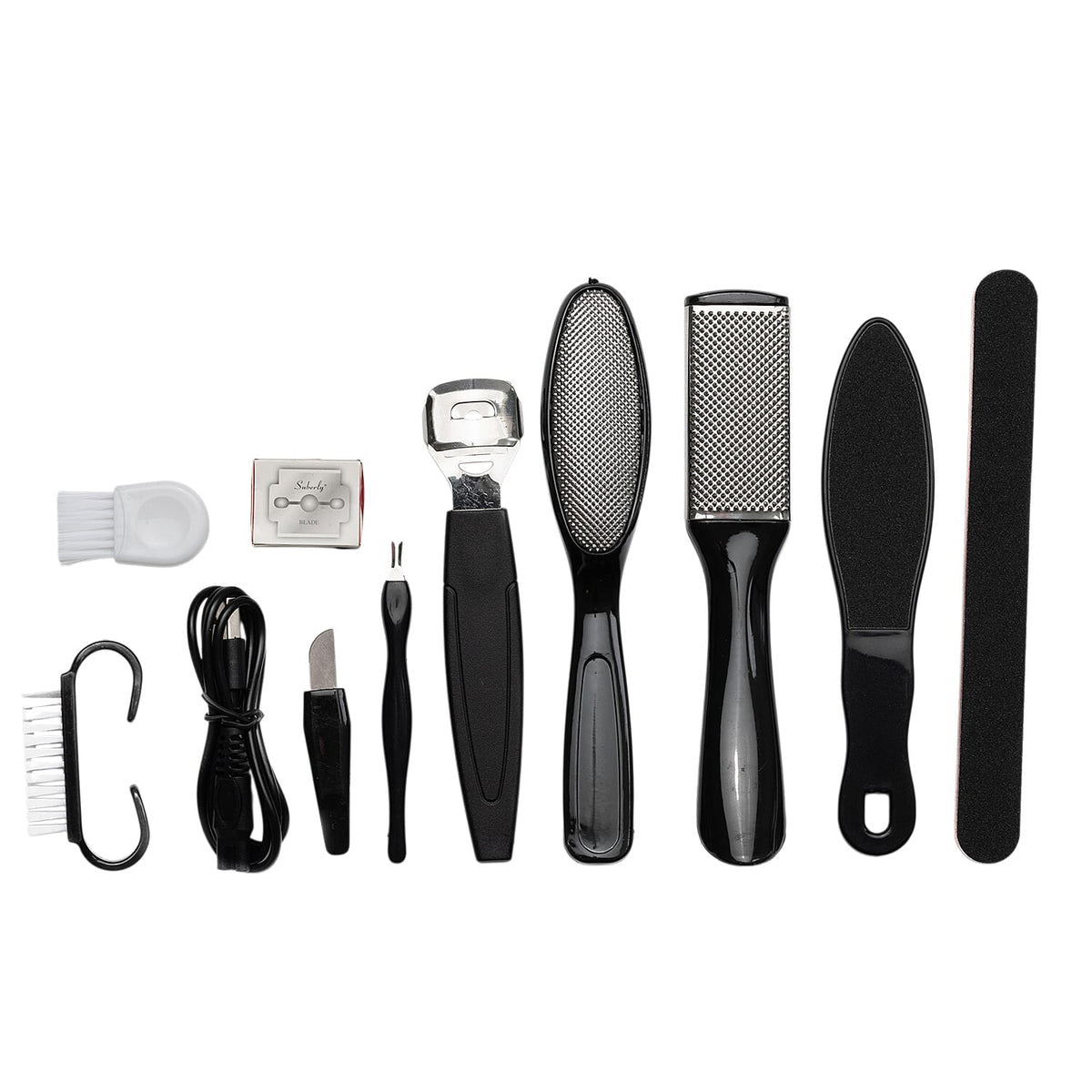 Electric Foot Polisher Set (15 Pieces) - Black 8067038 2