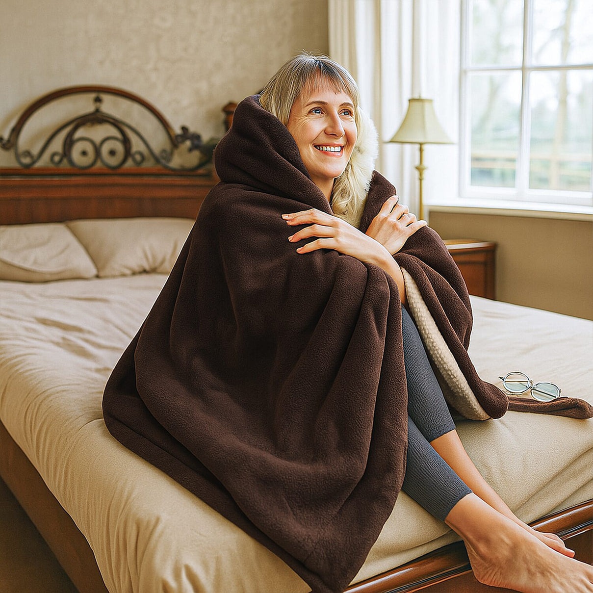 Electric Heated Double Layer Sherpa Blanket 7819309 0