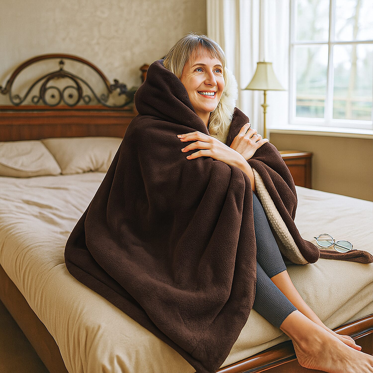 Electric Heated Double Layer Sherpa Blanket 7819309 0