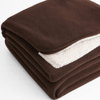 Electric Heated Double Layer Sherpa Blanket With 9 Heat Levels, Machine Washable and Timer (200x150 cm) - Brown