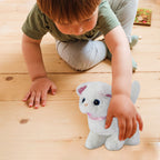 Doorbuster - Electric Walking Plush Cat Toy - White (Size 16x16x7 cm, 2 AA Battery Not Incl.)