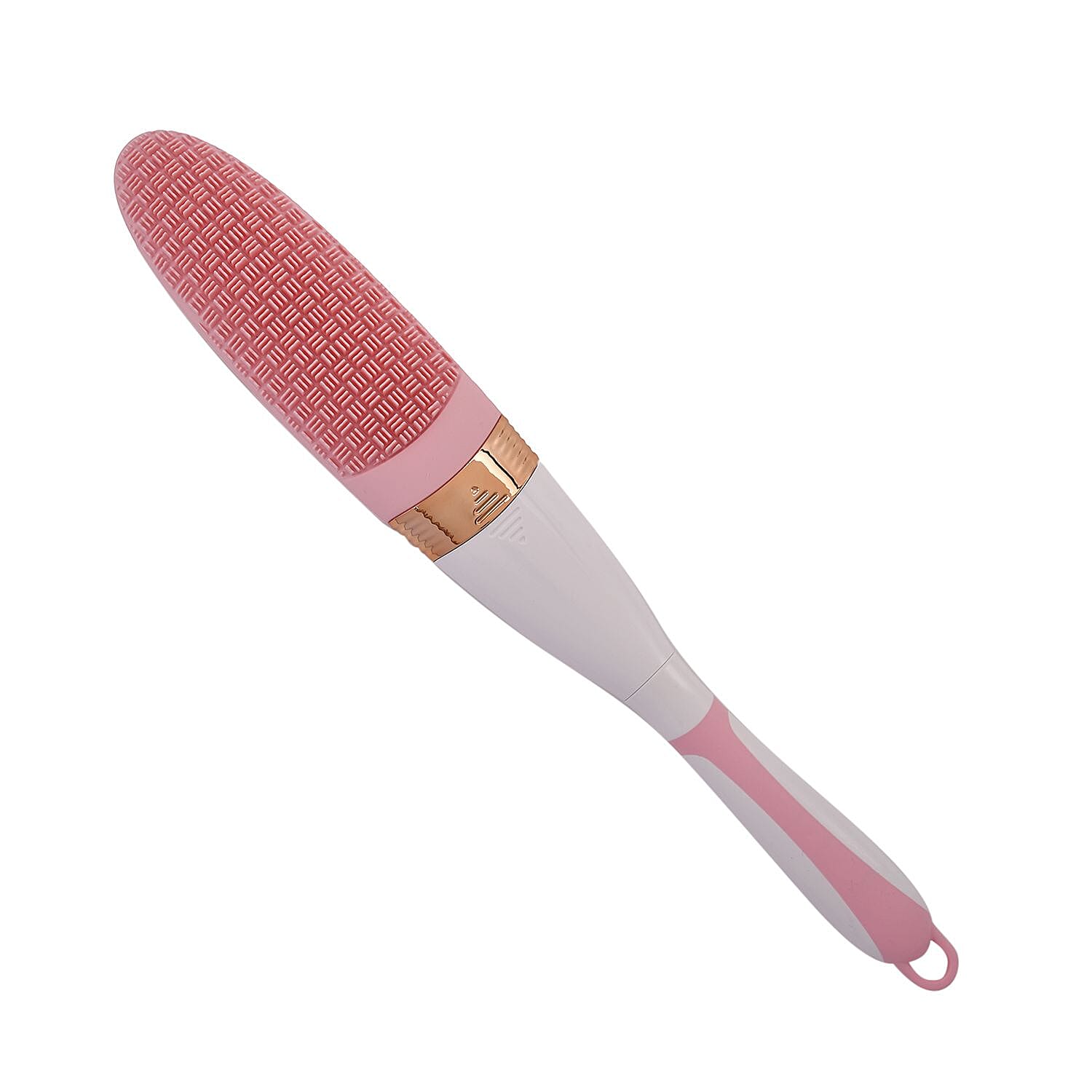 Electric Rotating Vibration Long Handle Silicone Bath Brush (Requires 2AA Batteries,Not Inc.) - Pink 7153274 3