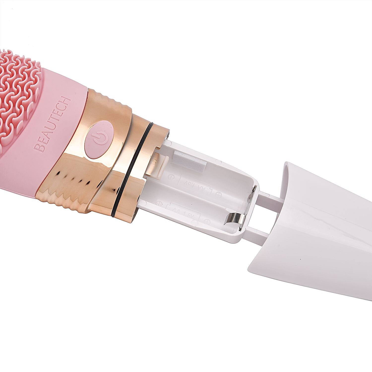 Electric Rotating Vibration Long Handle Silicone Bath Brush (Requires 2AA Batteries,Not Inc.) - Pink 7153274 6