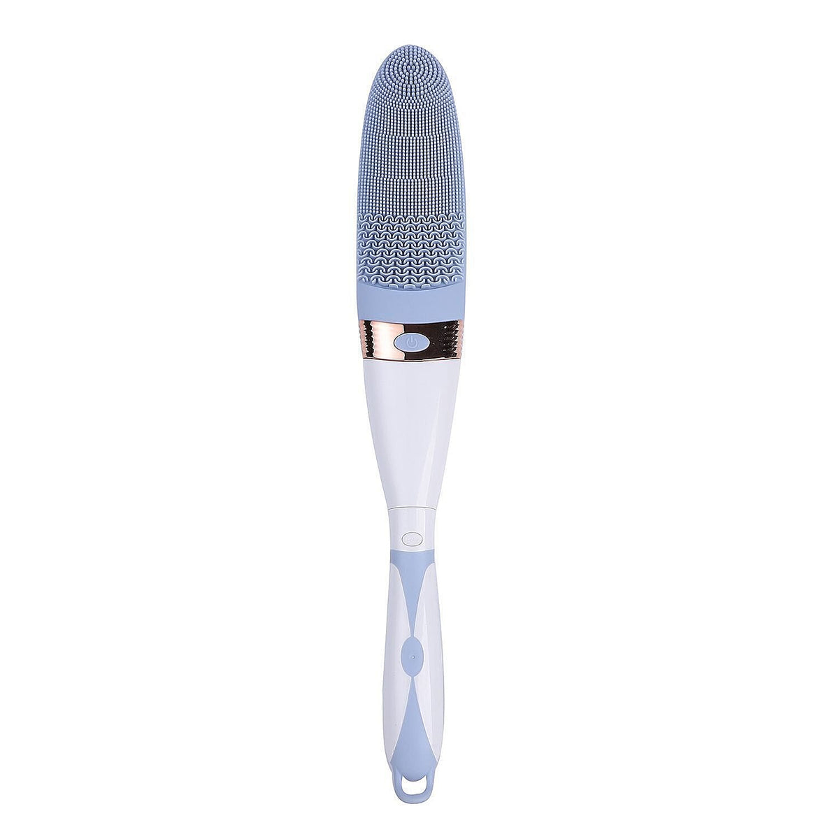 Electric Vibration Long Handle Silicone Bath Brush - Blue ( 2AA Batteries - not Incl.) 3688221 0
