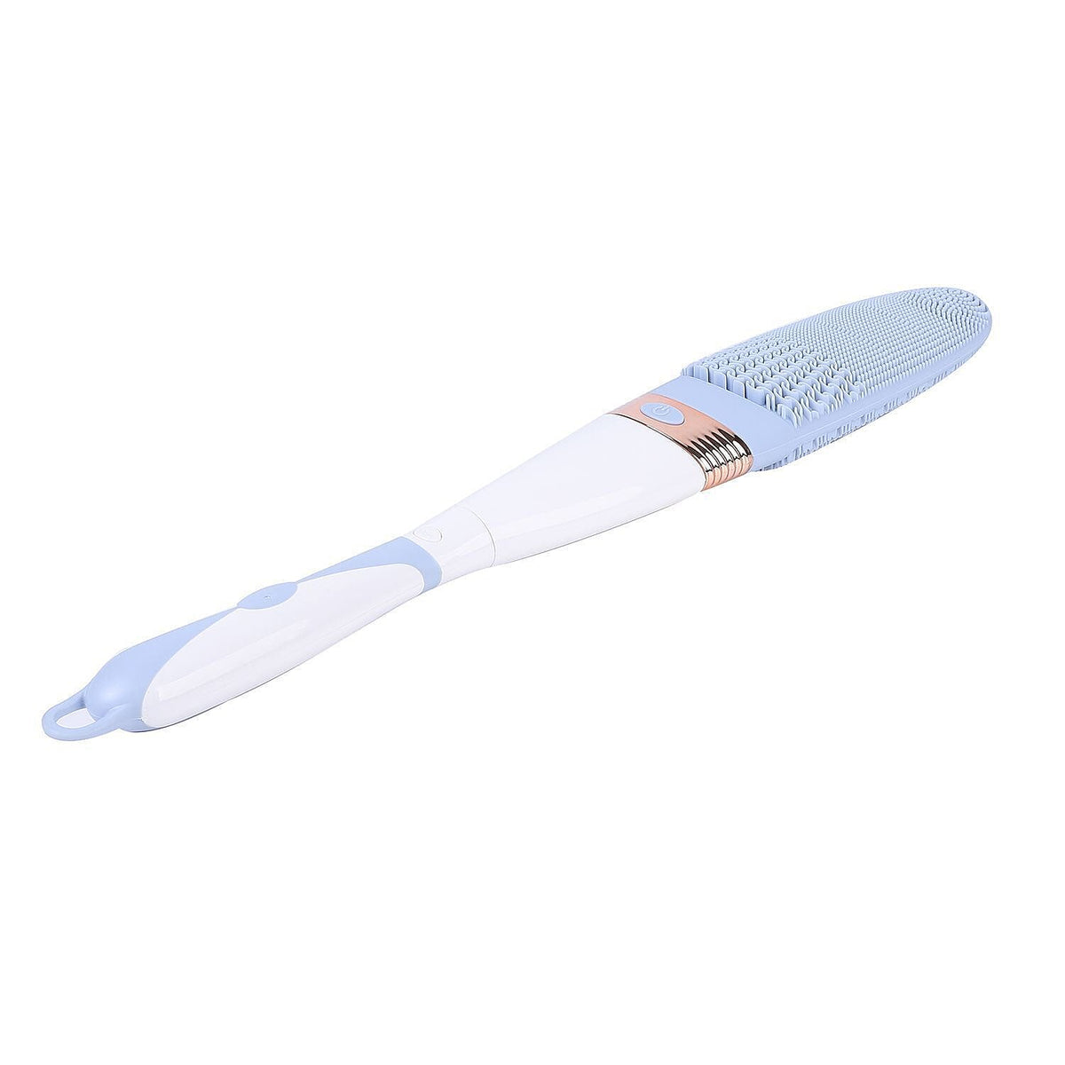 Electric Vibration Long Handle Silicone Bath Brush - Blue ( 2AA Batteries - not Incl.) 3688221 6