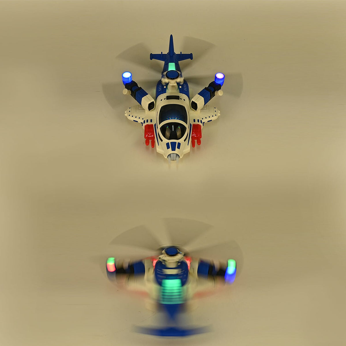 Electronic Light Music Fighter Plane - Blue 7843614 2