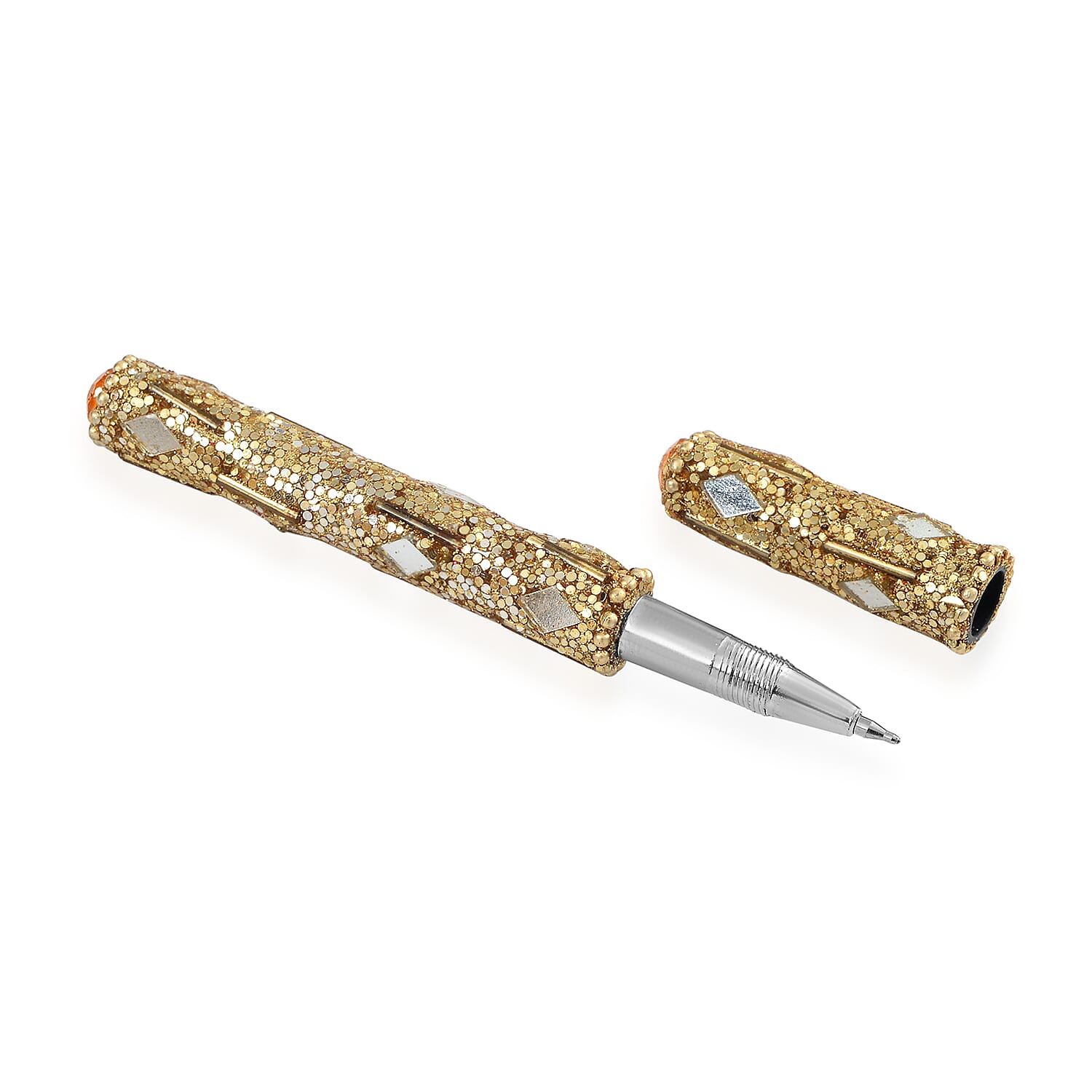 LIVMORE Elegant 7-Piece Beaded Stationery Set - 1 Beaded Box, 1 Diary, 5 Beaded Pens 8240808 7