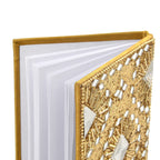 Elegant 7-Piece Beaded Stationery Set - 1 Beaded Box, 1 Diary, 5 Beaded Pens - Yellow