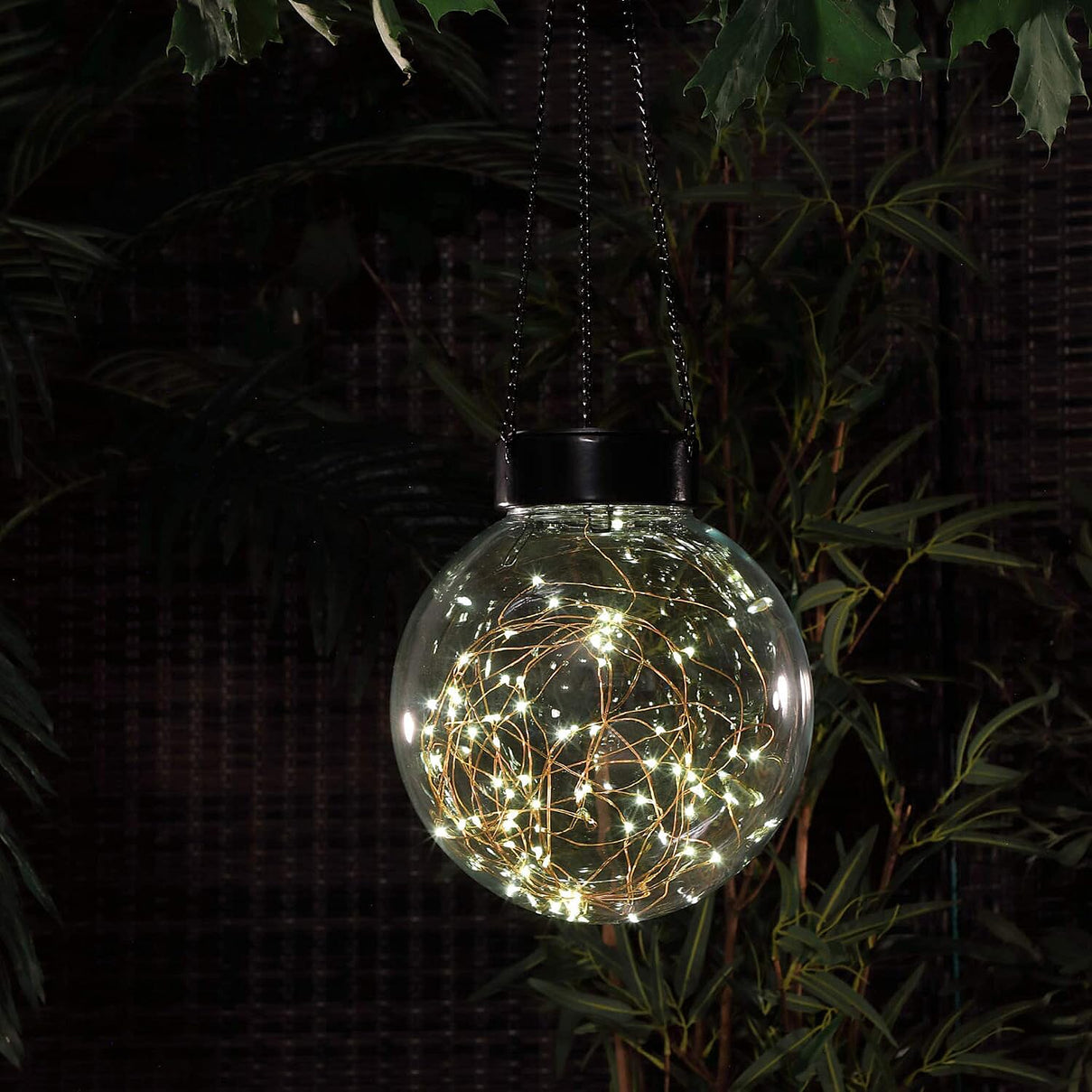 Elegant Hanging Clear Glass Ball with Black Accent 8132647 0