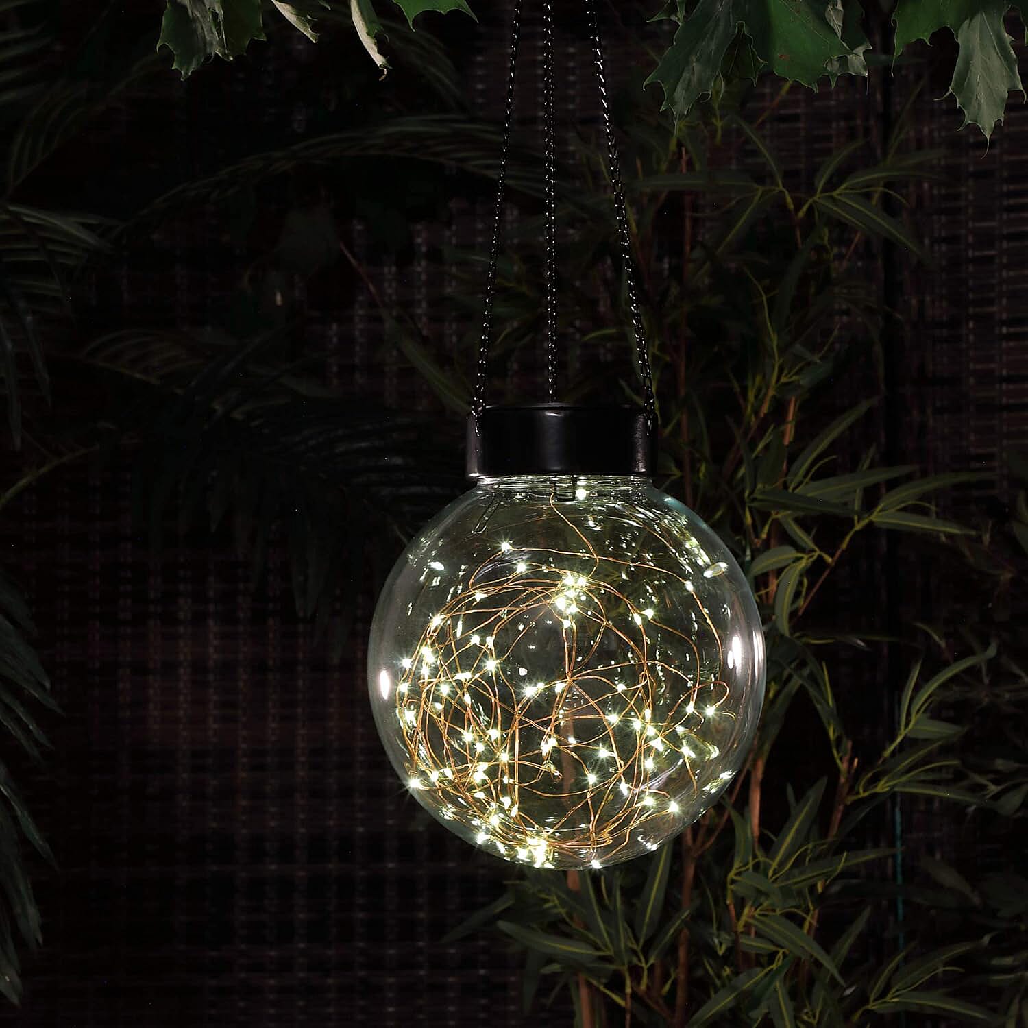 Elegant Hanging Clear Glass Ball with Black Accent 8132647 0